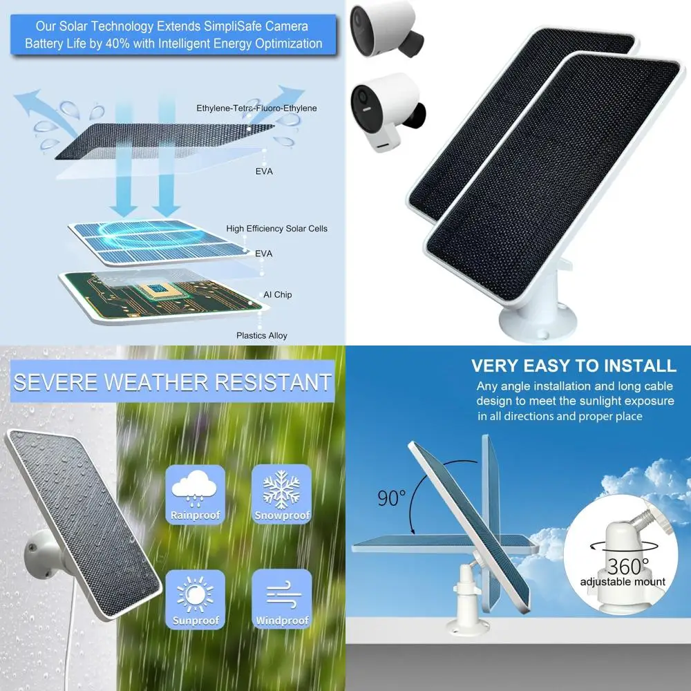 

Outdoor Security Camera, Weatherproof, 13ft Cable, 360° Adjustable Mount, 2-Pack