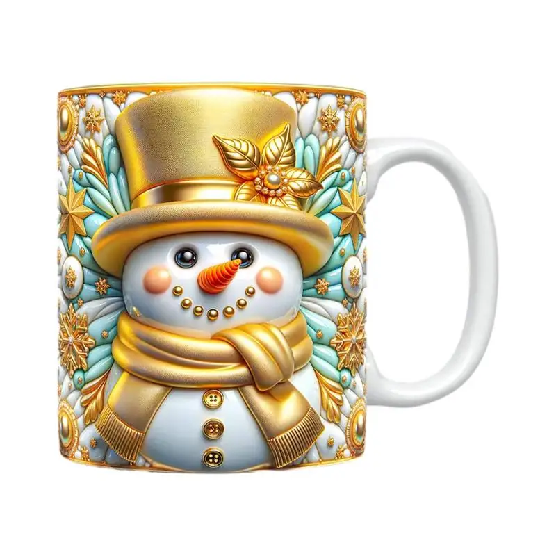 

3D Christmas Ceramic Mug Creative Santa Claus Mug Christmas Coffee Tea Cup Christmas Tableware Cartoon Mug Birthday Gifts 350ml