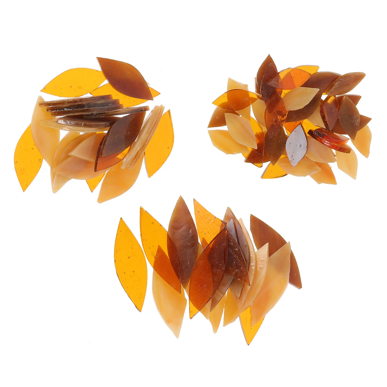 

3 Bags Mosaic Leaf Shaped Pieces Creative DIY Craft Supplies for Handmade Plates Photo Frames Cups Wall Decoration Projects