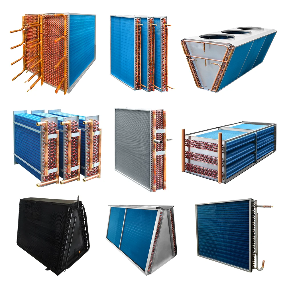 High Efficiency Copper Tube Hydrophilic Aluminum Fin Condenser Refrigeration Equipment Heat Exchange Element Cold Chain