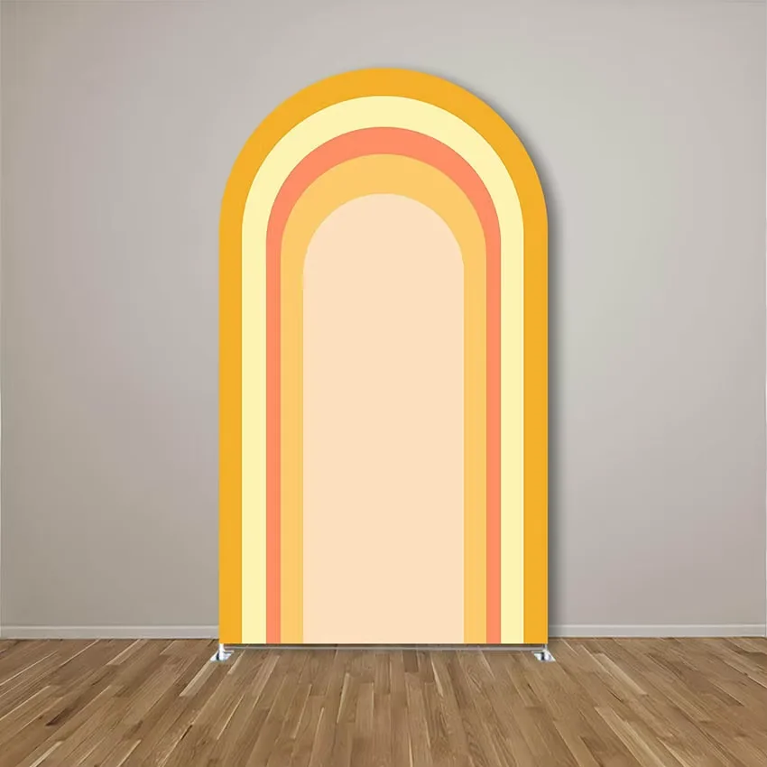 

Mehofond Custom Here Comes the Son Sunrise Rainbows Birthday Party Baby Shower Covers Chiara Arch Decor Backdrop Photo