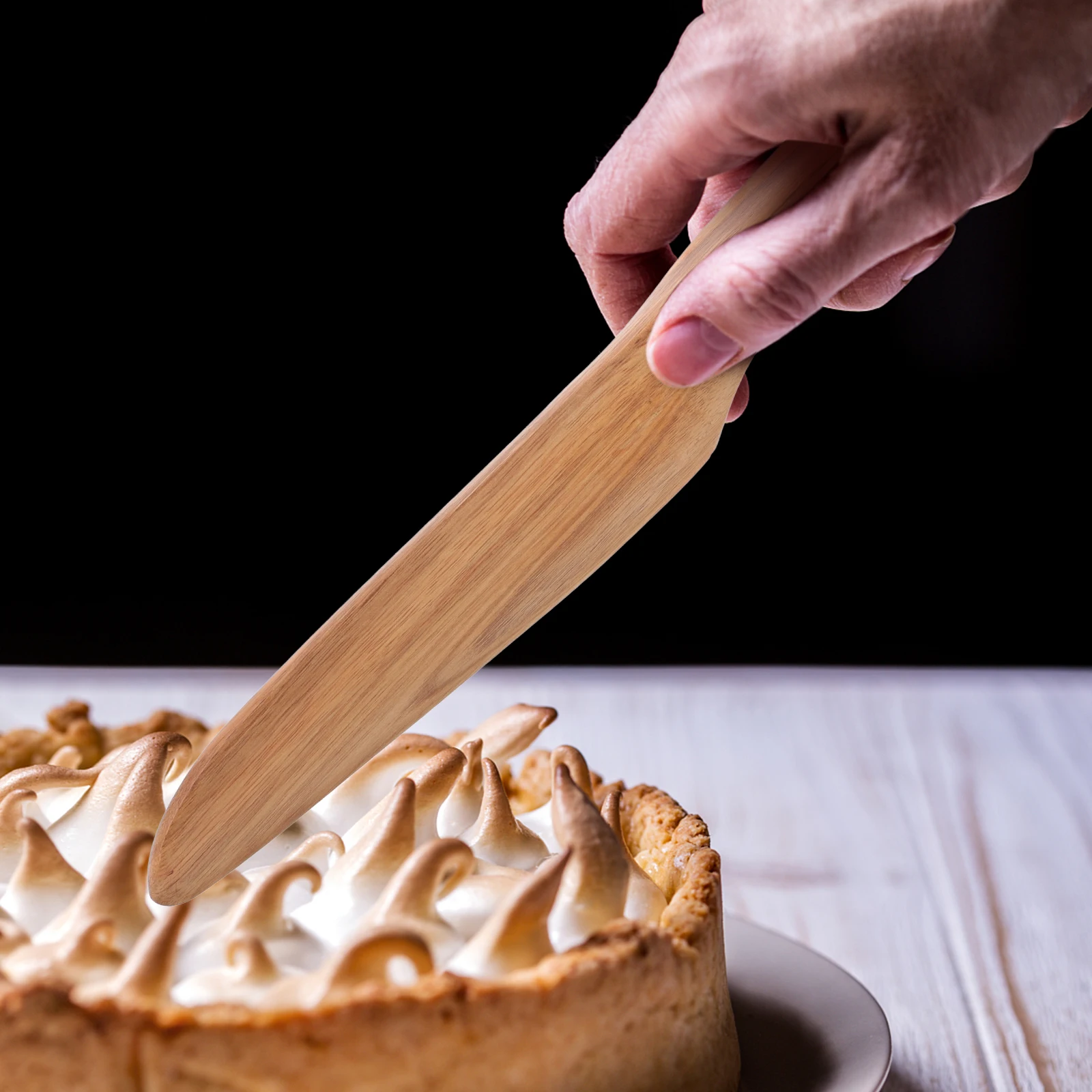 

1 Set Cake Server Set Wooden Cake Cutter Spatula For Wedding Birthday Anniversary Party Rustproof Baking Tool Kitchen