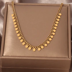 316L Stainless Steel Necklace For Women Pearl Necklace Heart Round Pendant Choker Necklace Clavicle Chain Necklaces Jewelry Gift