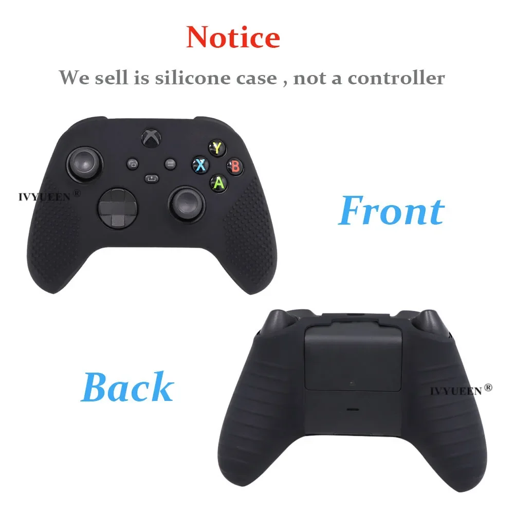Ivyueen-capa protetora de silicone para xbox série s, x, xss, controlador xsx, pen stick, tampa, gamepad