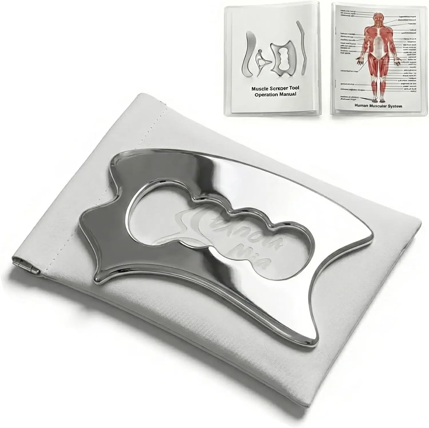 

Инструмент для массажа мышц спины и ног, для миофасциального расслабления, из нержавеющей стали, для физиотерапии, Гуаша