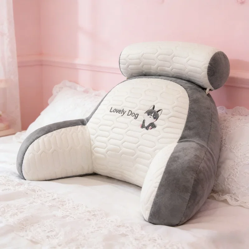 

Bed Headboard Dorm Room Supportive Pillow Latex Large Backrest Cushion Comfortable for Reading Phone Gaming Household Daily Use