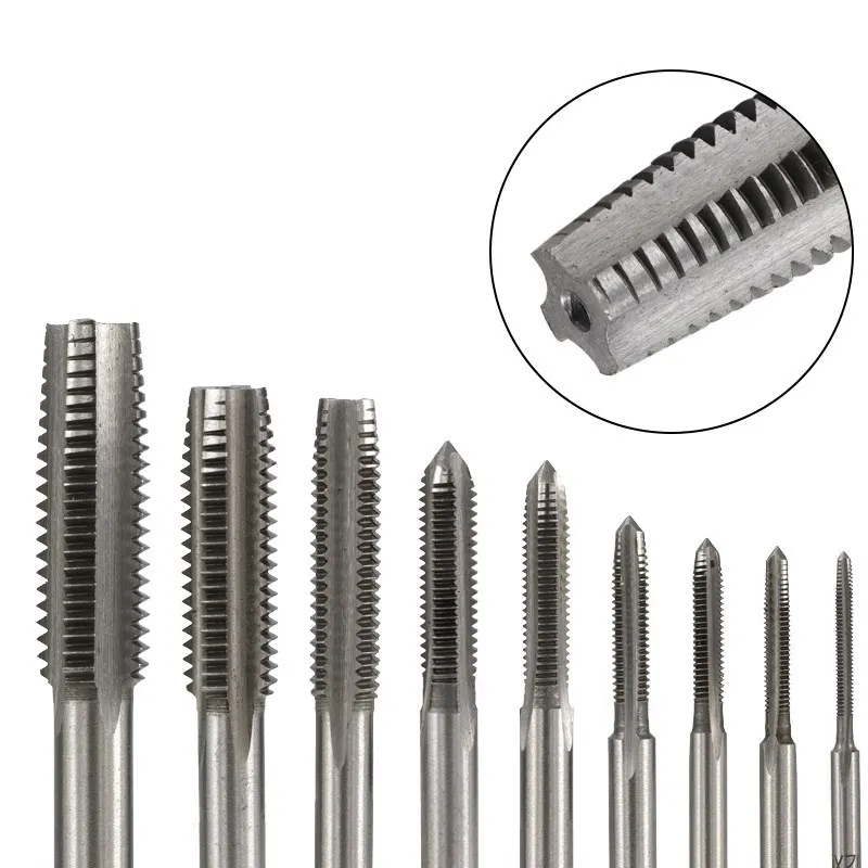 Thread Tap Drill Bit Set Screw Thread Taps M2-M16 Right Hand Metric Hand Taps 2pcs For Metalworking Plug Taps Tools