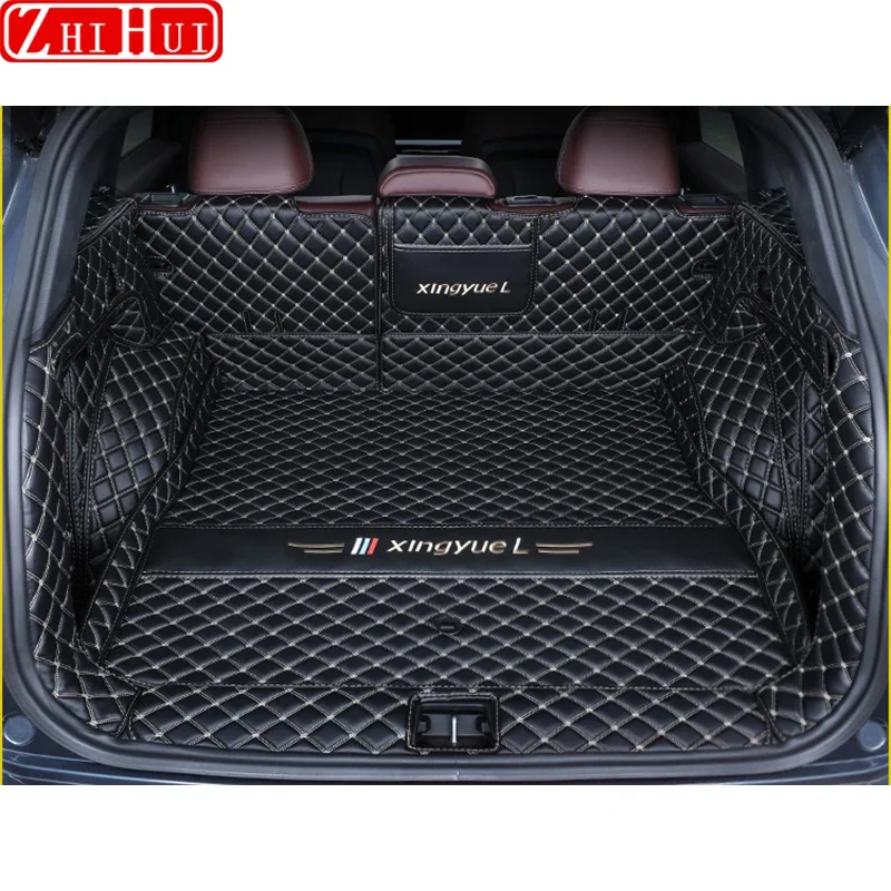 For Geely Monjaro KX11 2022-2024 Grand Koleos 2025 Car Trunk Protection PU Leather Mat Catpet Interior Cover Part Accessories