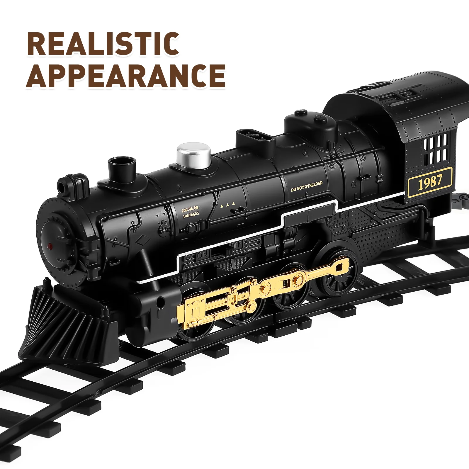 ของเล่นรถไฟขับเคลื่อนรางรถคริสต์มาสโต๊ะไฟฟ้าสําหรับเด็กเด็กวัยหัดเดิน
