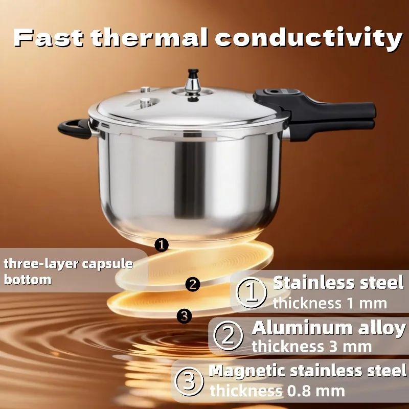 Pressure Cooker 11.8in/30cm | Fast Cooking All Stoves Compatible Even Heating & Nutrient Locking for Batch Cooking - view 5