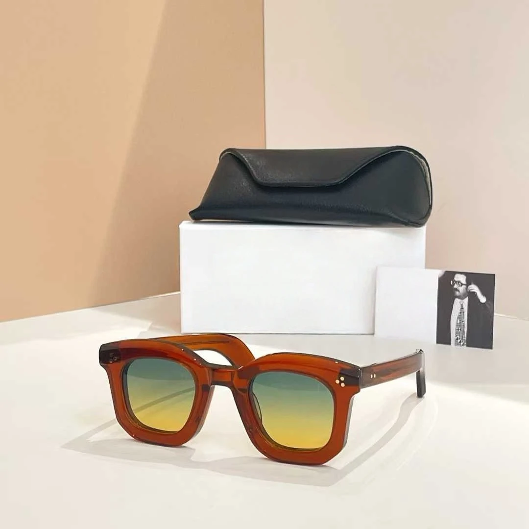 

Luxury Vintage Fashion Trend Handcraft MAX Sunglasses PITION Retro Square Design Solid Thick Acetate UV400 Unisex 3A+ Quality