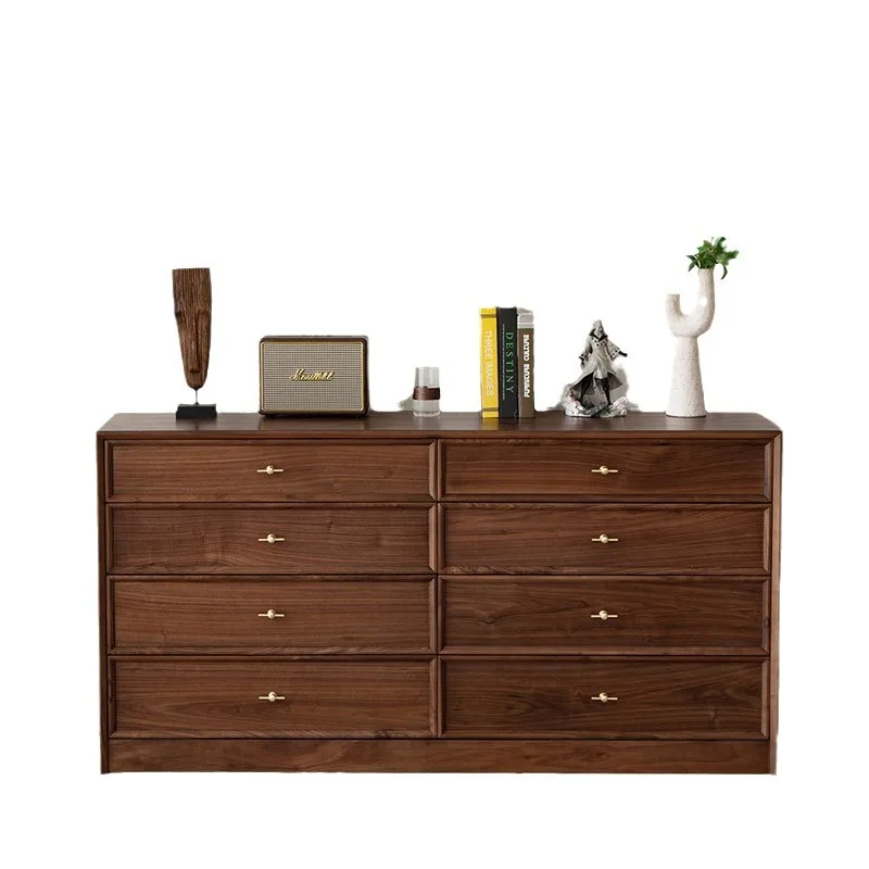 

North American black walnut bedroom bedside cabinet living room storage cabinet