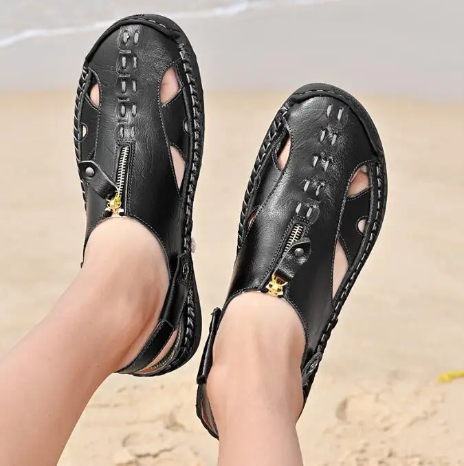 

Summer Men's Casual Sandals Outdoor Beach Shoes Roman Style Comfortable Mens Footwear for Summer