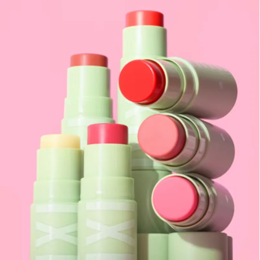 Tinted Mositure Blush Stick Face Pink Cream Cheek Blusher Cosmetics 3 in 1 Makeup Tubes used on lips eyes cheeks