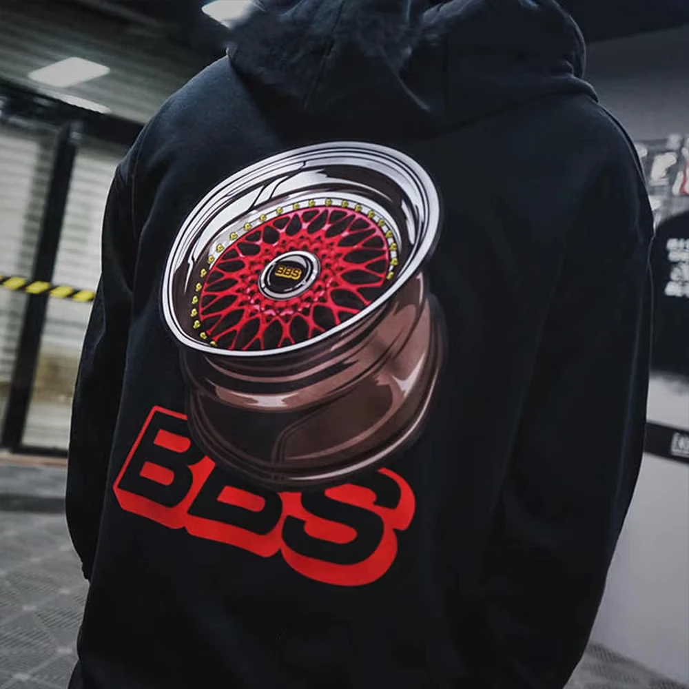 New Arrivals Autumn and Winter Japanese Car Wheel Hub Adult Racing Outdoor Sport Hoodie Unisex Leisure Time Pure Cotton Pullover