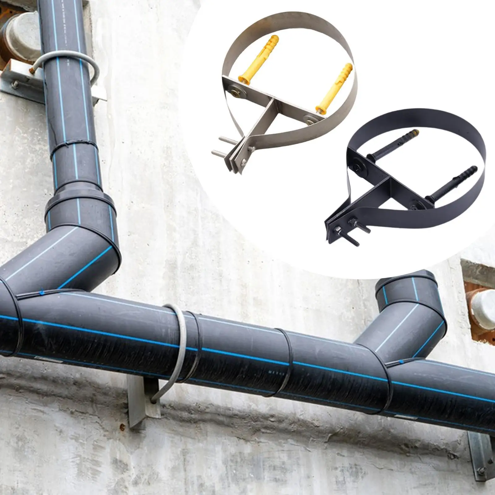 Chimney Pipe Bracket 135 mm Accessories Metal Fireplace Parts Hanging Chimney Pipe Holder Ring Pipe Hanger Wall Strap Pipe Clamp