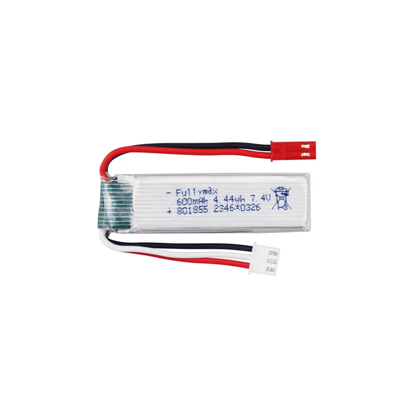 2PCS 2S 7.4V 600mAh Li-ion Battery With 2-in-1 Charger For XK A280 A160 A300 RC Aircraft, Glider Aircraft Model Toy Accessories