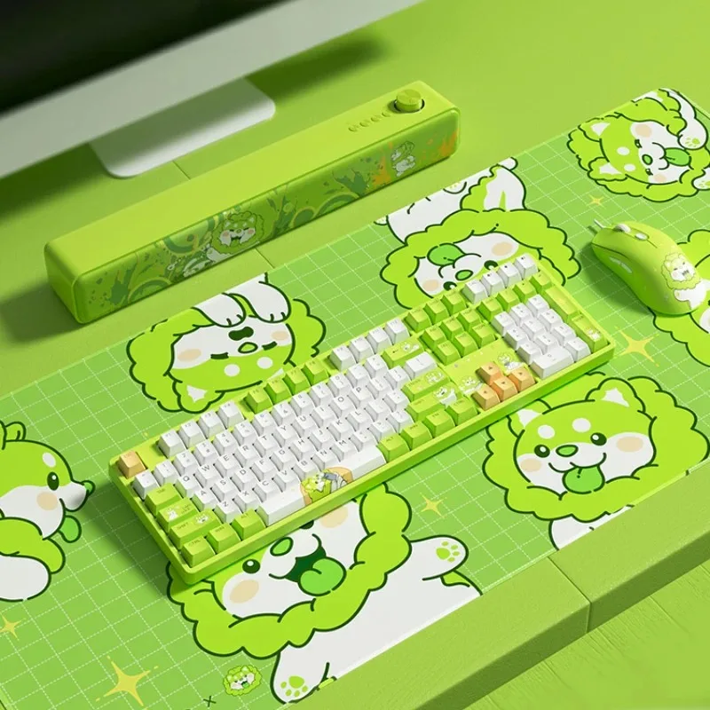 Original Mechanical Keyboard 5108B Vegetable Dog Wireless Bluetooth Three-mode Hot-swappable RGB Kawaii Cute E-sport Game Office