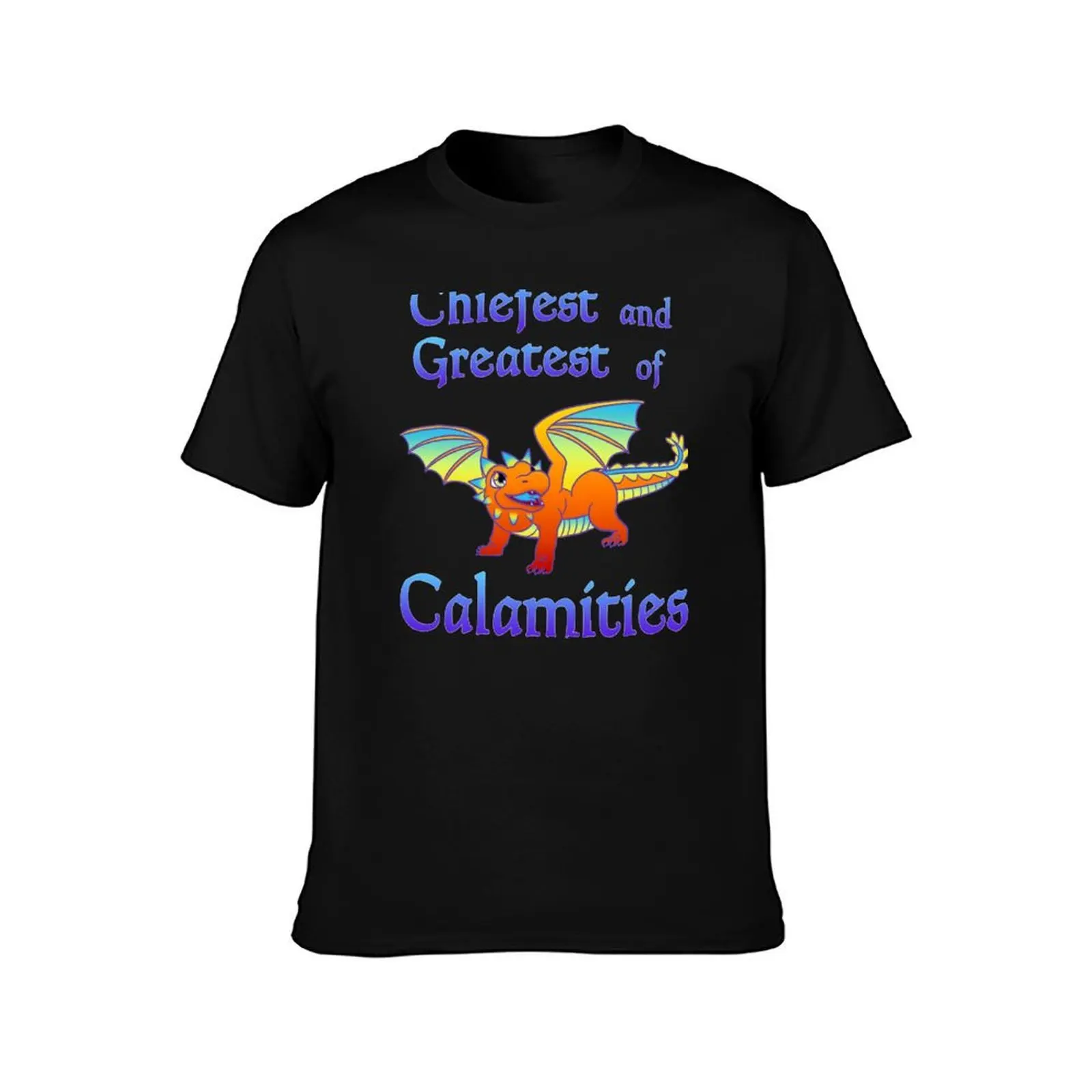 Big Little Calamity T-Shirt, Summer Casual Cotton Tee, Oversized Streetwear Tops, Vintage Graphic Print, Loose Fit Short Sleeve