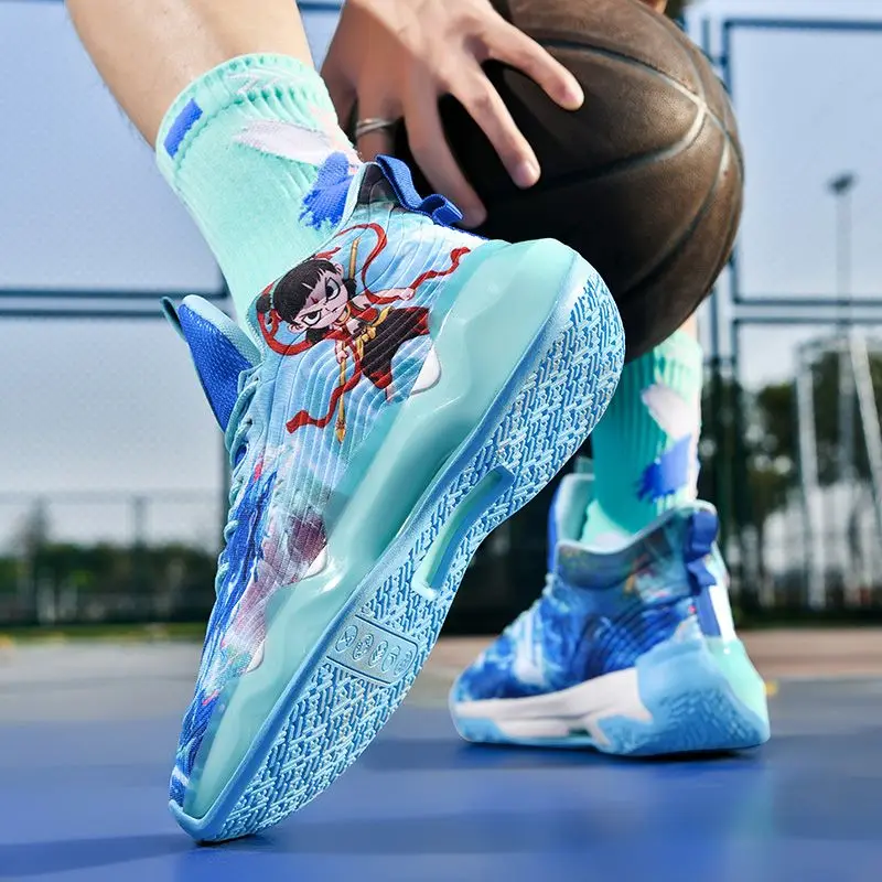 

2025 New Mens Basketball Shoes Shock Absorbing High Top Sneakers Chinese Style Basketball Sneakers