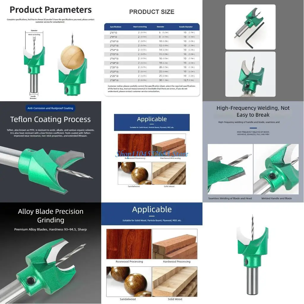

Y6GD 10mm Shank Router Bit Beads Ball Milling Cutter Steel Woodworking Bead