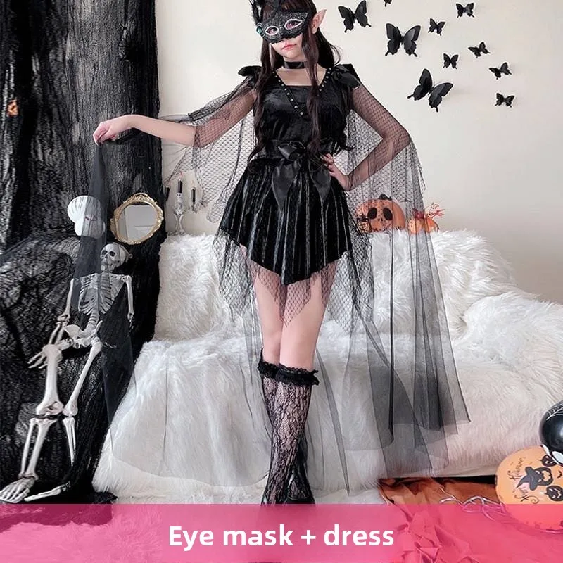 

Adult loween Cosplay Costume Queen Bull Demon King Little Devil Bat k Beautiful Girl Cos Outfit Traditional Chinese Cos...