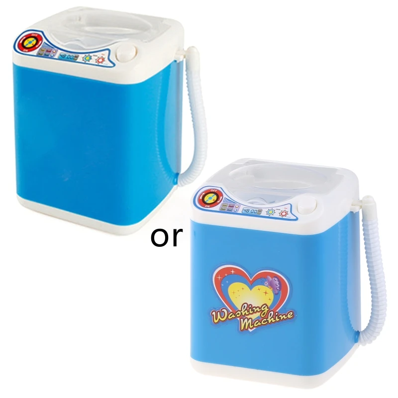 Mini Laundry Machine Role-Play Cleaning Toy for Kids Girl Cosmetic Brush Washing Dropship