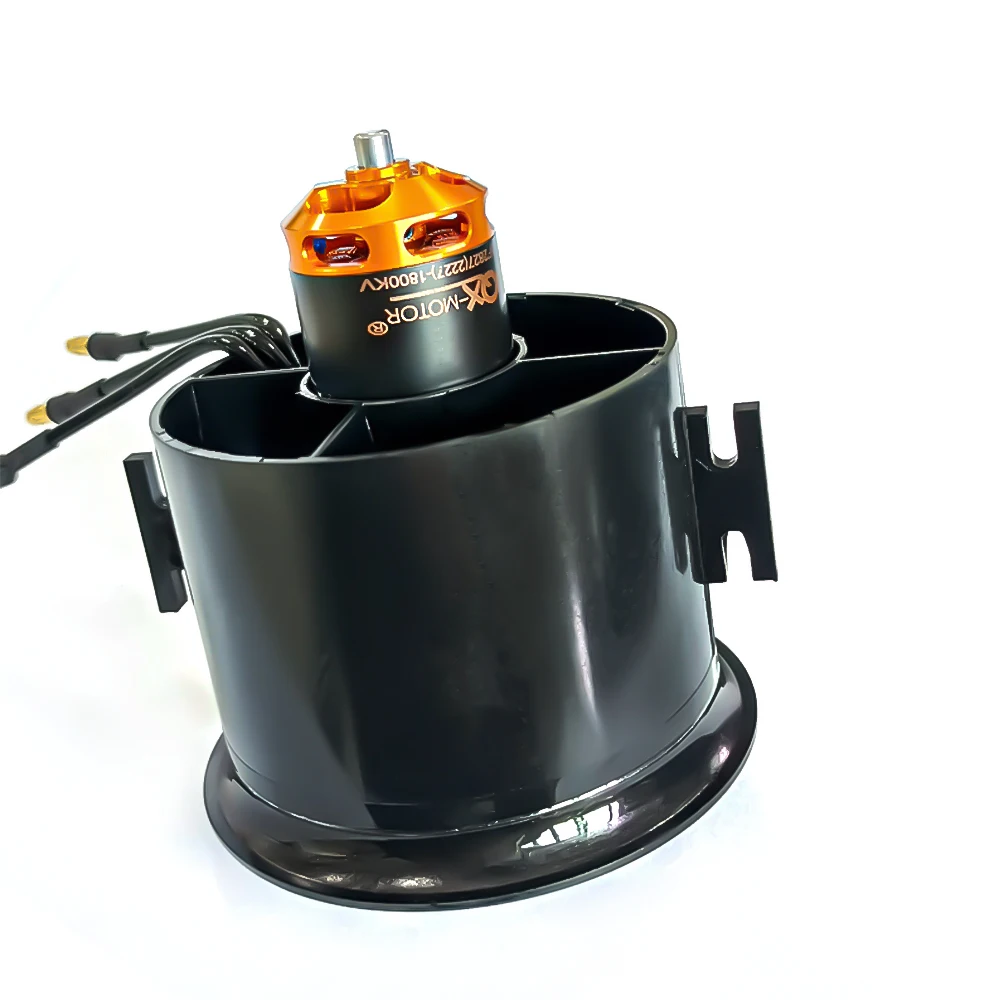 EDF de 70mm con 1800KV 2600KV QX-MOTOR compatibilidad con Motor sin escobillas 4S 6S 60A 80A ESC para piezas de aviones de avión de helicóptero RC