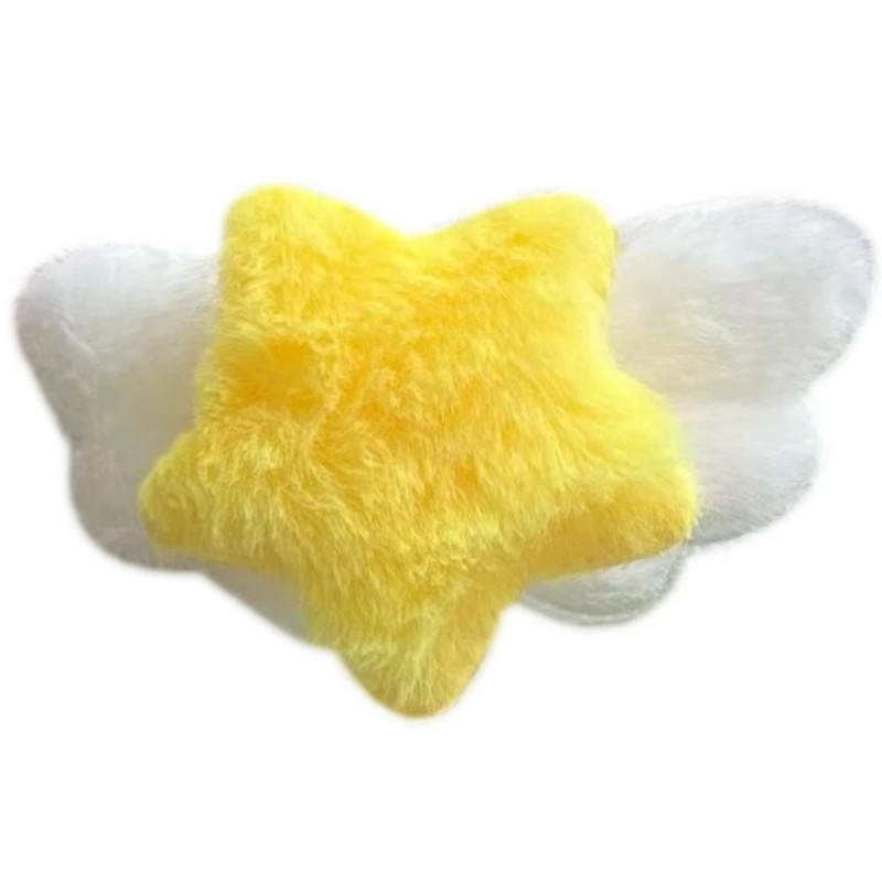 Ins – épingle à cheveux en forme d'aile d'étoile en peluche pour pince à cheveux à breloque, doux mignon,