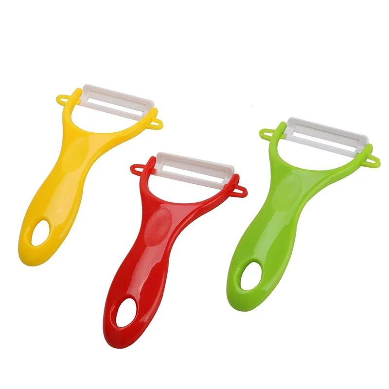 

LMETJMA Ceramic Peeler 4 Color Vegetable Fruit Peeler Kitchen Potato Carrot Cucumber Peeler Peeling Kitchen Gadgets KC0113