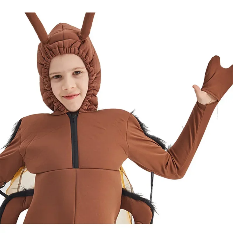 Disfraz divertido de cucaracha para niños y adultos, disfraz de Halloween para niños, trajes de Cosplay de insectos, Carnaval, Pascua, Purim, traje elegante MN3