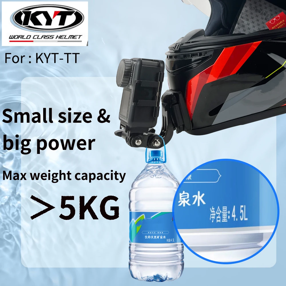 TUYU ل KYT TT مخصصة للدراجات النارية خوذة الذقن جبل ل GoPro hero11 10 Insta360 واحد X3 X2 Rs DJI عمل كاميرا الملحقات