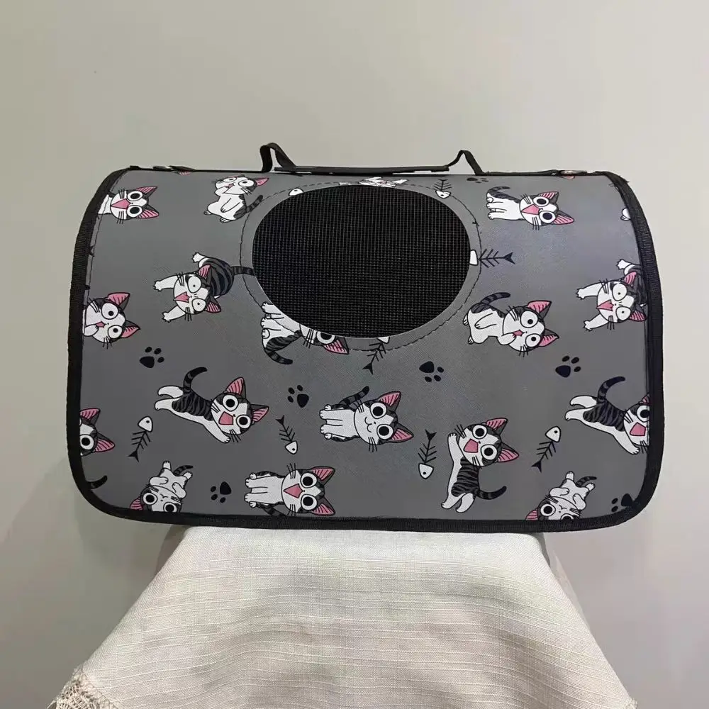 Large Space Portable Pet Carrying Bag Multi Functional Breathable Pet Outing Bag Outdoor Use Shoulder Strap Foldable Cat Bag