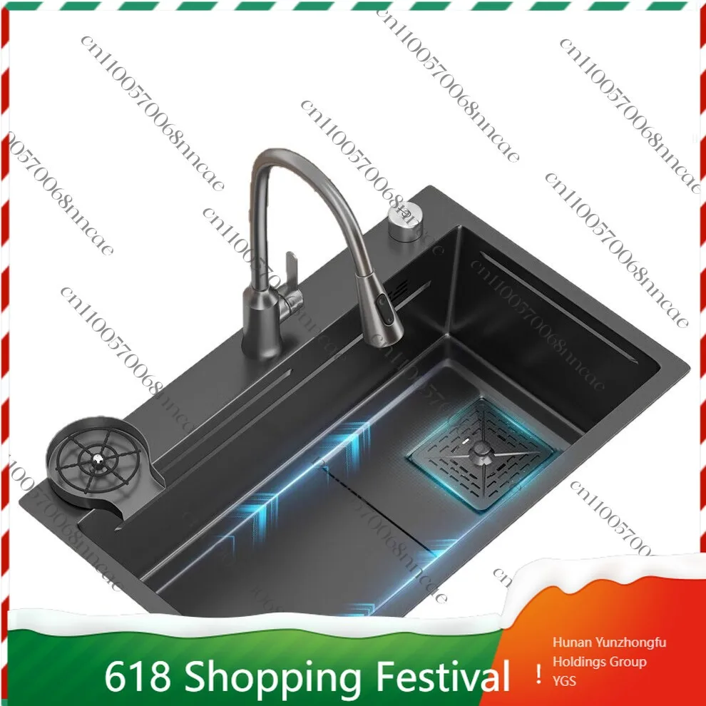 304 Stainless Steel Undermount Single Bowl Sink, Large Capacity Hand Wash Kitchen Sink for Household & Restaurant