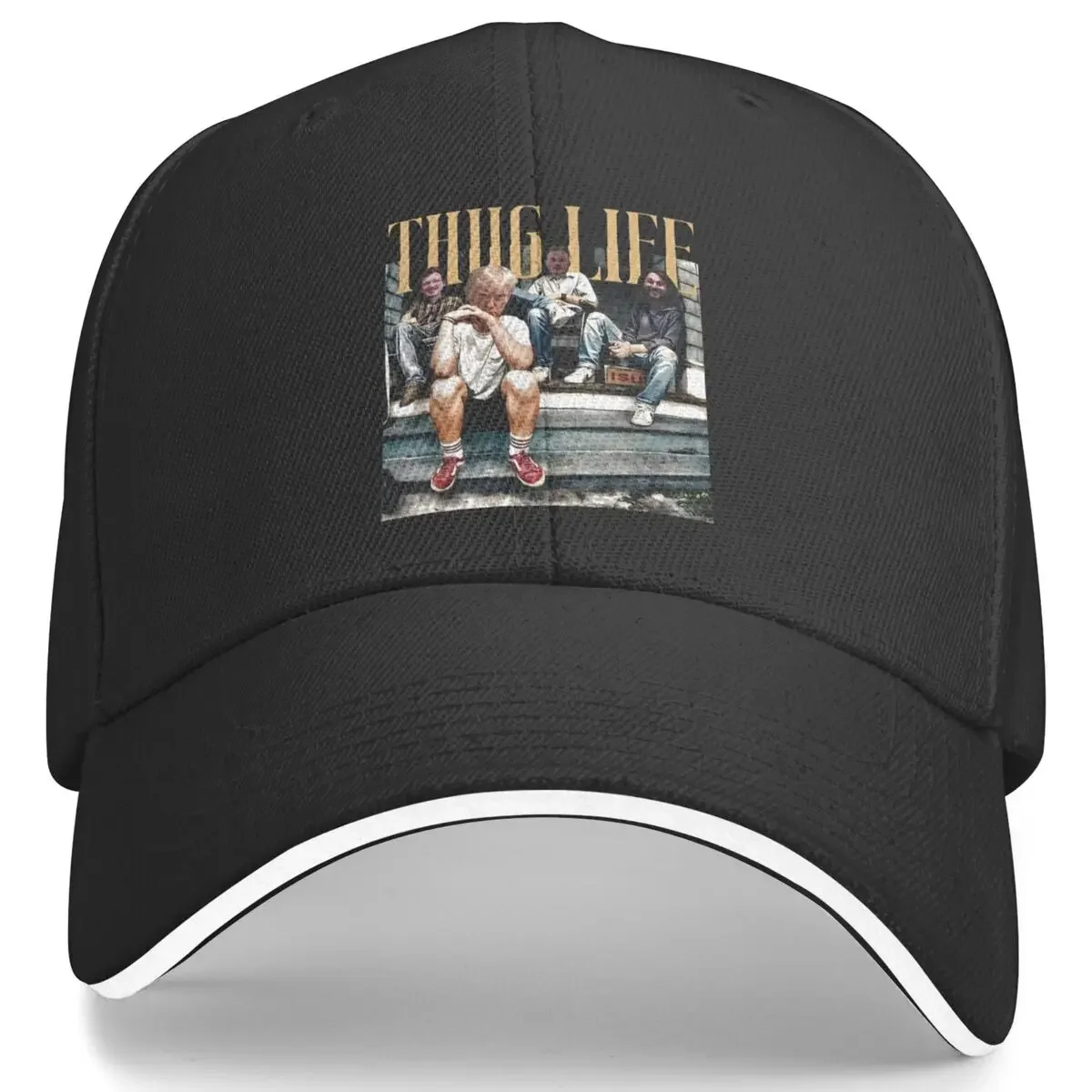 Funny Thug Life Trump And Friends Casual Baseball Cap Hunting Camping Trucker Hat Summer Adjustable Unisex-Teens Snapback Cap