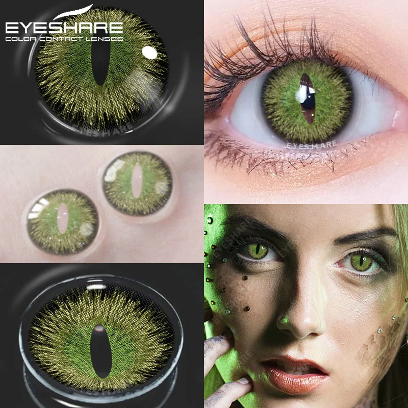 EYESHARE Farbkontaktlinsen, 1 Paar, bunte Kontaktlinsen für Augen, Anime, Cosplay, Kontaktlinsen, Halloween, farbige Augenlinsen
