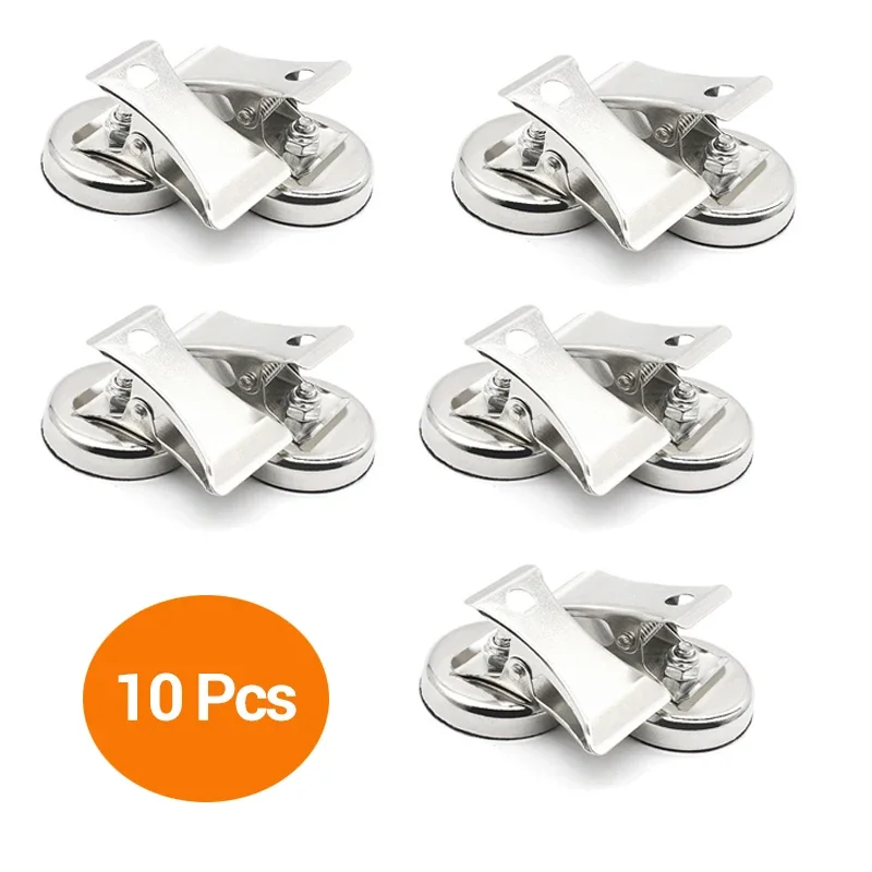 10 Pcs D32mm Magnetic Clips Refrigerator Fridge Magnet Clip Home Office Classroom Whiteboard Hanging Photos Calendar Chalkboard