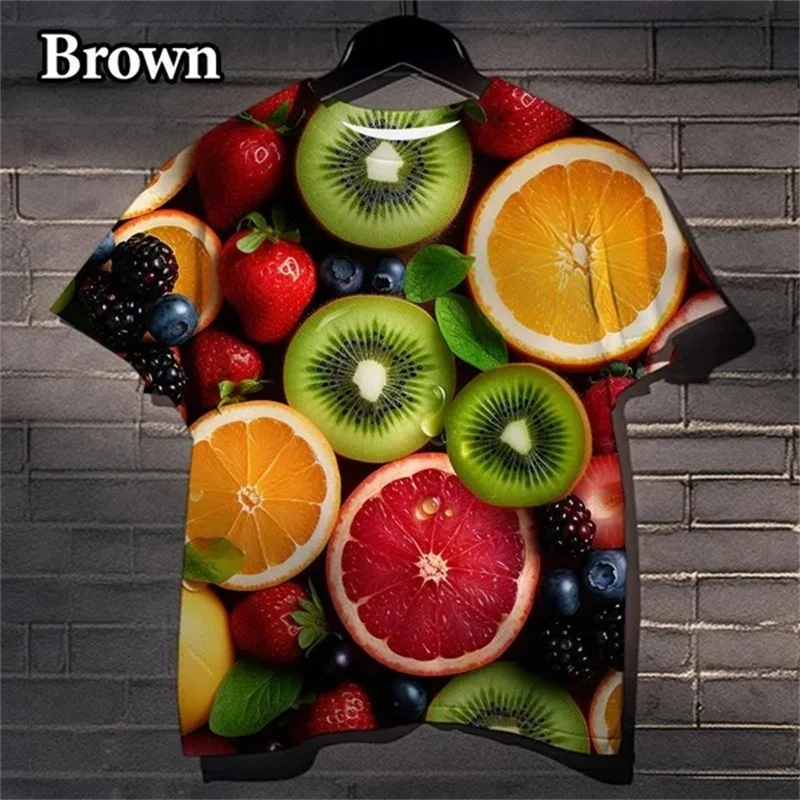 

Funny Fruit Cool Casual T-shirt 3D Print Street Personality Street Fashion T-shirt For Men And Women Clothing Oversized Tees Top