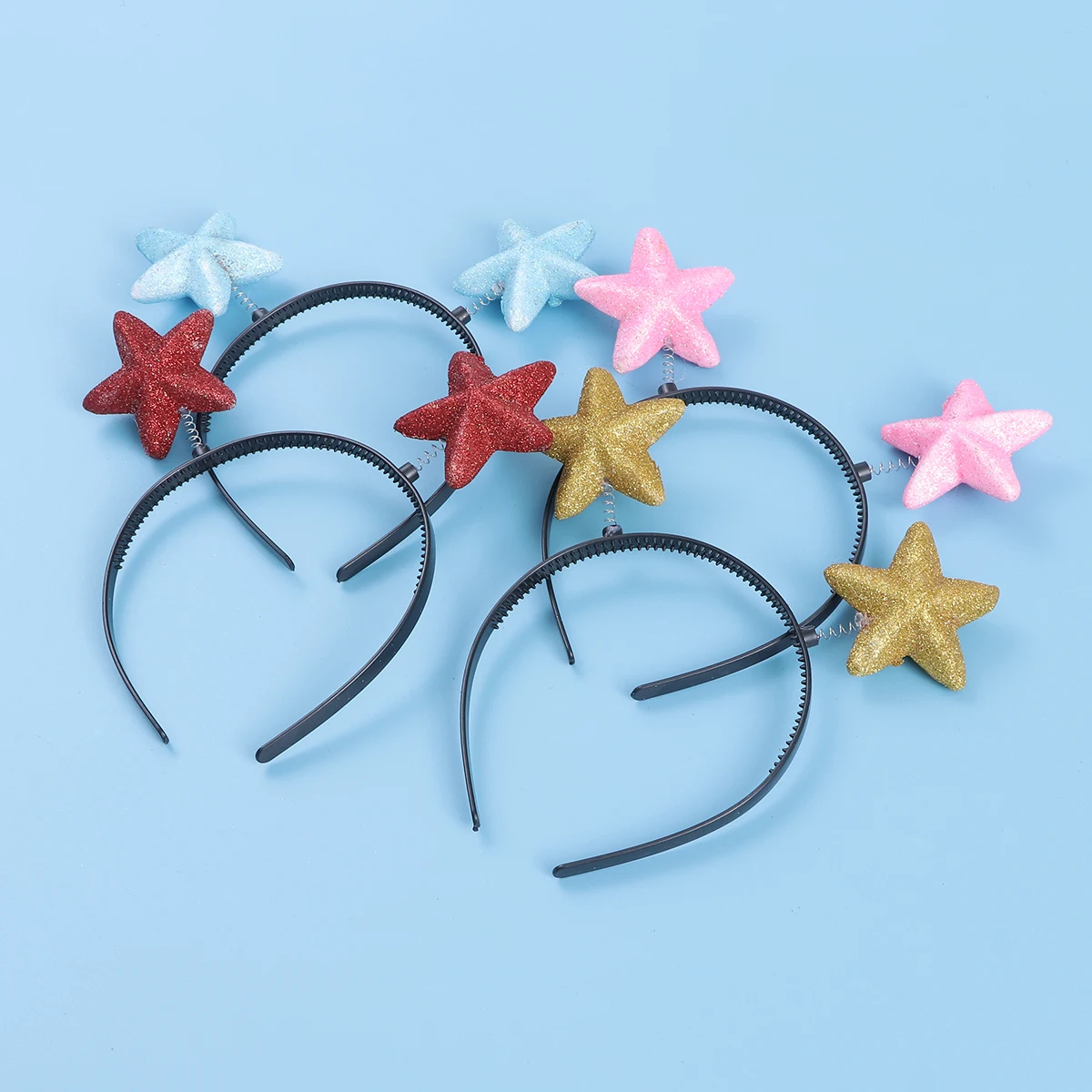 

8pcs Colorful Star Hair Hoop Bands for Kids Girls Bows Baby Accessories Children Party Spring Hair Styling Tools