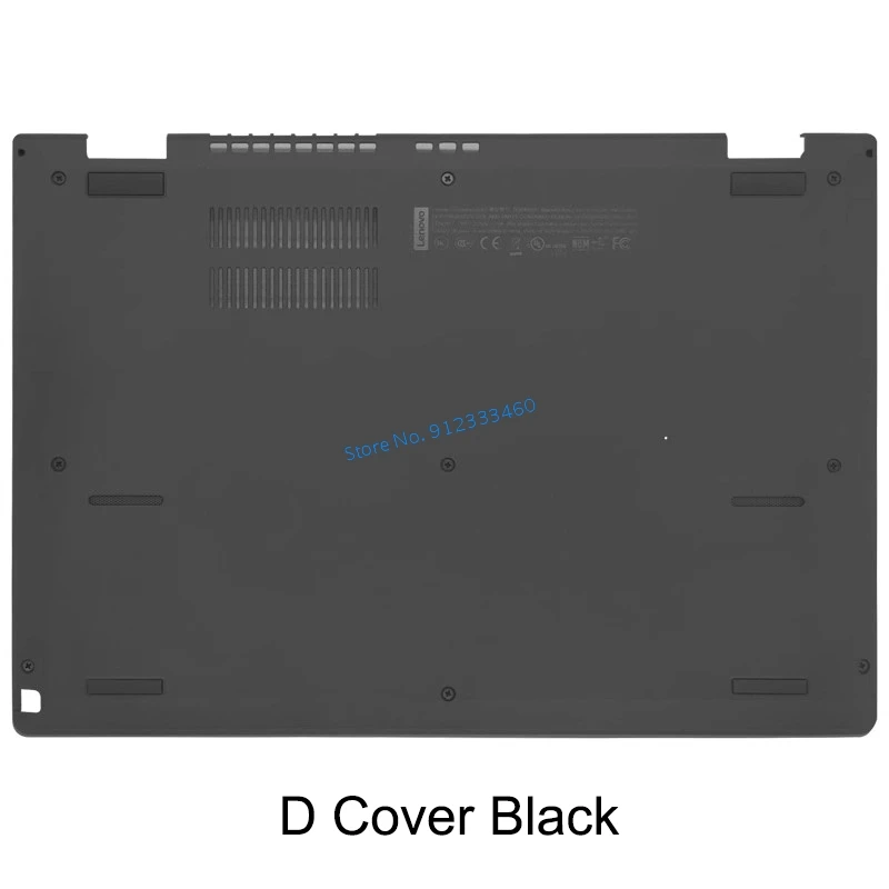 레노버 씽크패드 L380 L390 요가 S2 3 세대 노트북 LCD 후면 커버, 팜레스트 상단 하단 베이스 케이스, 블랙 A C D 커버, 신제품
