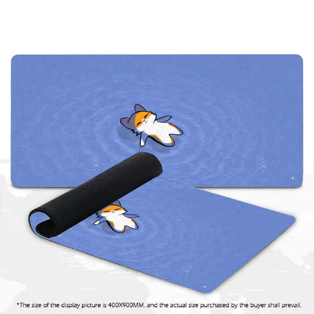 

Healing Lazy Kitten Lying Comfortably in Water Pattern mouse pad, Cute and Lovely Non - slip Pad for Office and Gaming