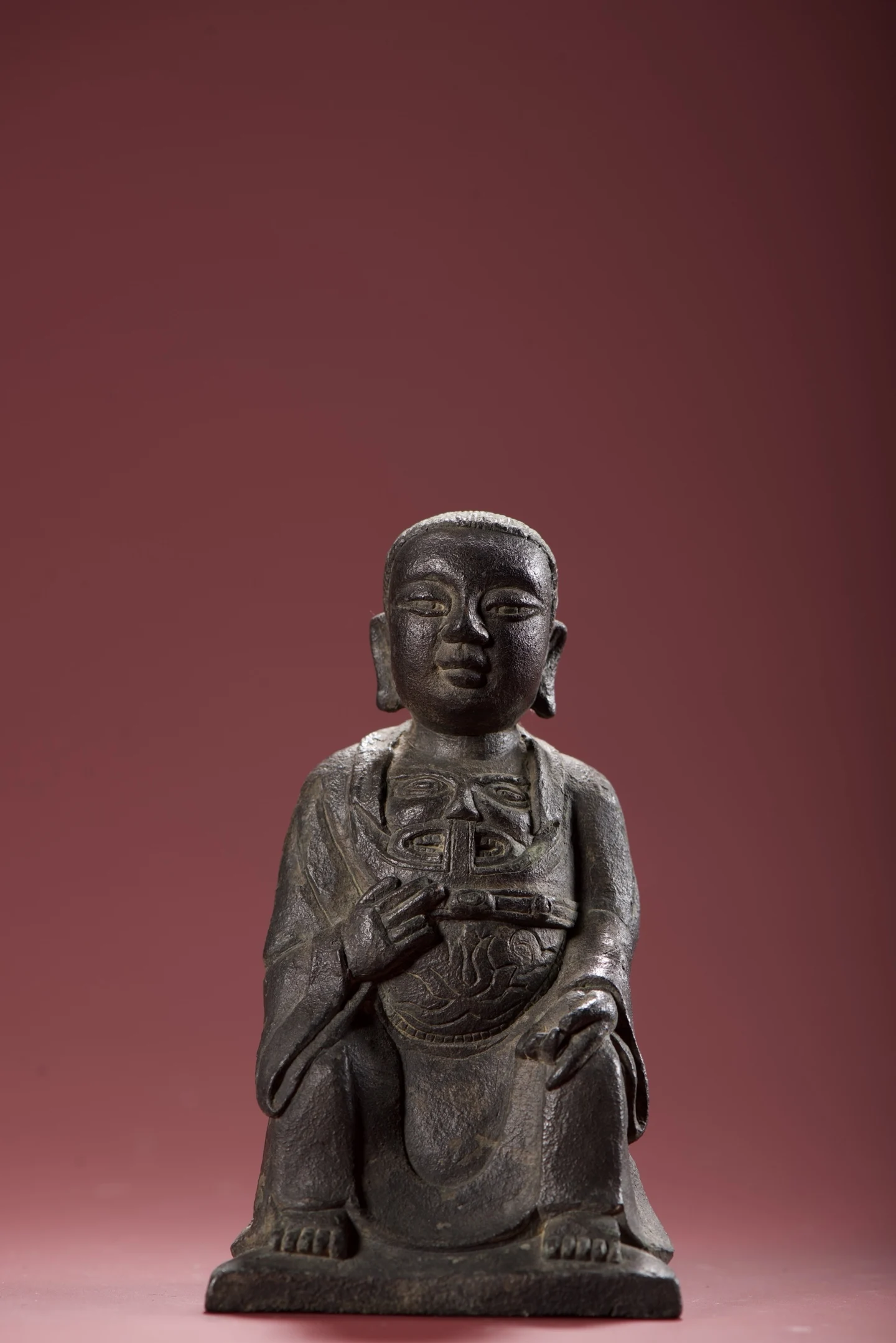 Old Purple Bronze Gilded Cinnabar Northern Wei Buddha Zhenwu Emperor immortal Sitting Buddha Emperor Xuanwu Amass wealth