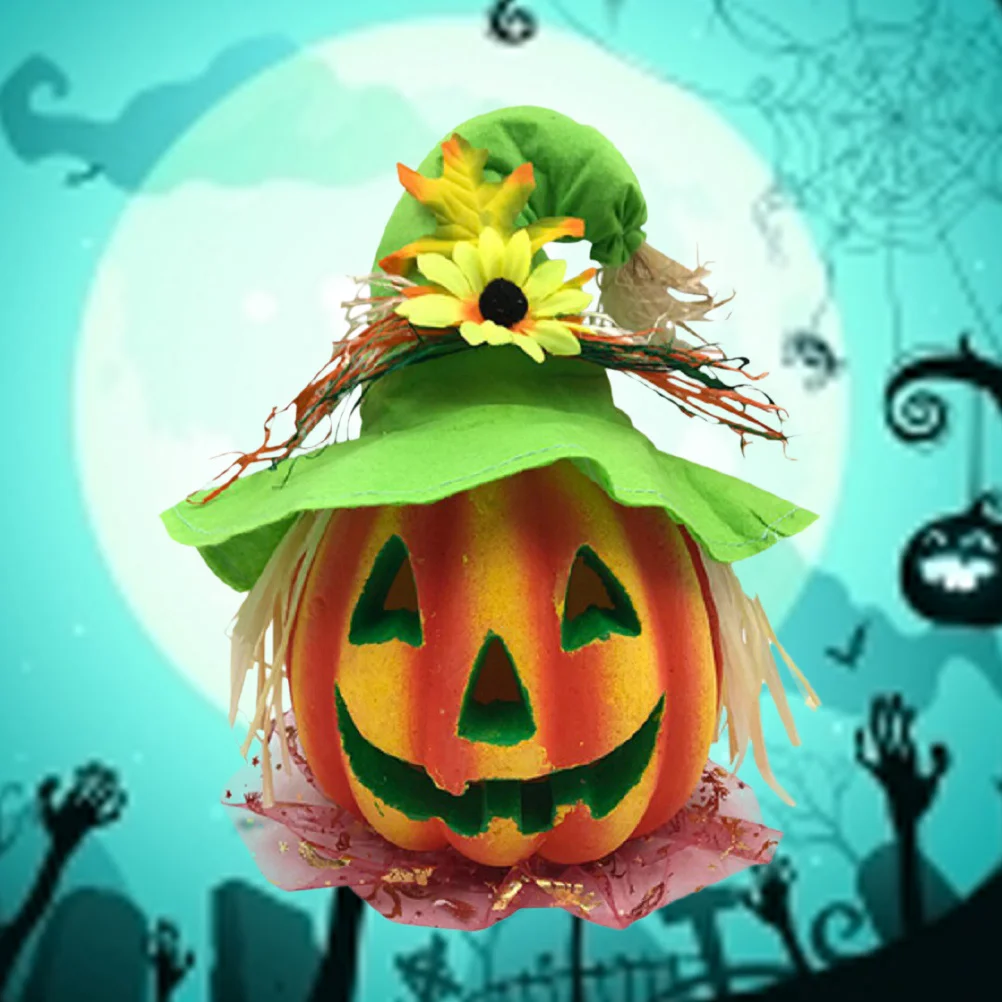 

Jack-O-Lantern Decoration Unique Plastic Halloween Props For Home Festival Decoration Sound Control Glowing Eyes Animated