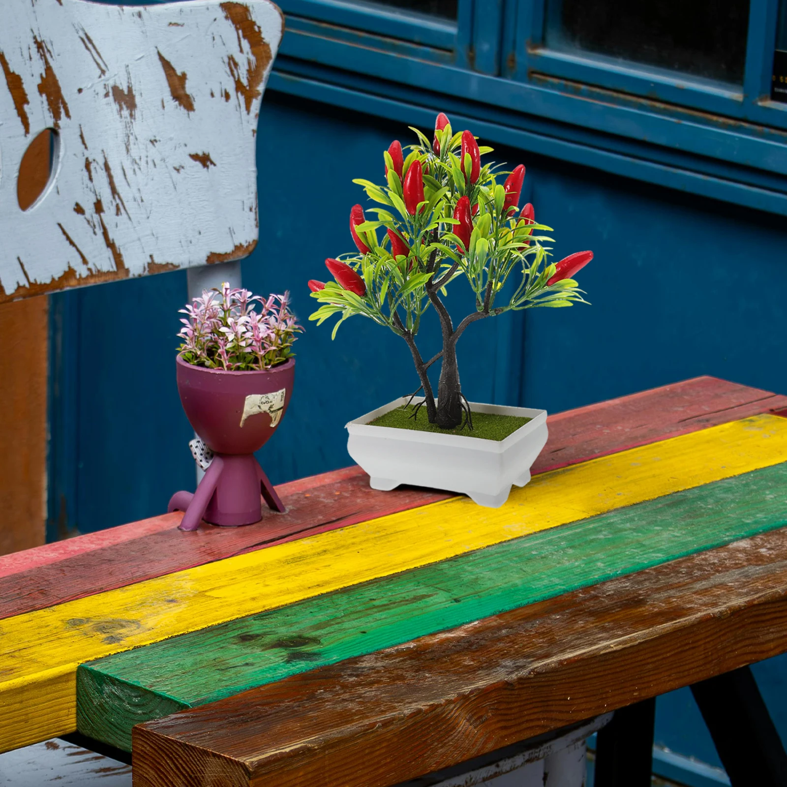 

Simulated Pepper Tree Realistic Artificial Bonsai Decor Mini Fake Plants Home Decor Indoor Table Centerpiece Plastic Trees