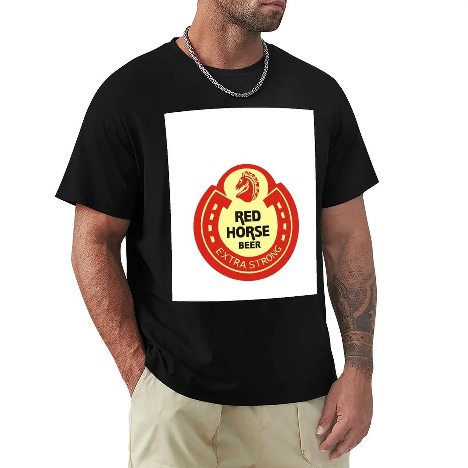 

Red Horse Beer logo T-Shirt man clothes shirts graphic tees aesthetic clothes tee shirts for men