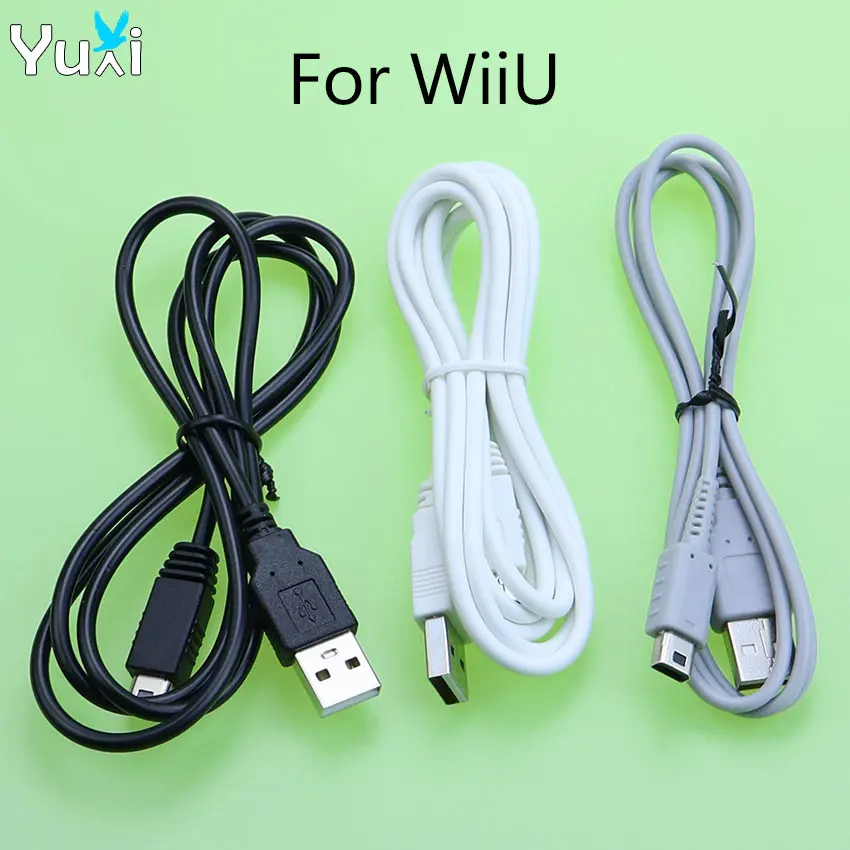YuXi USB Charger Data Cord Power Supply Charging Cable For Wii U Game Controller Joypad Black/White/Grey