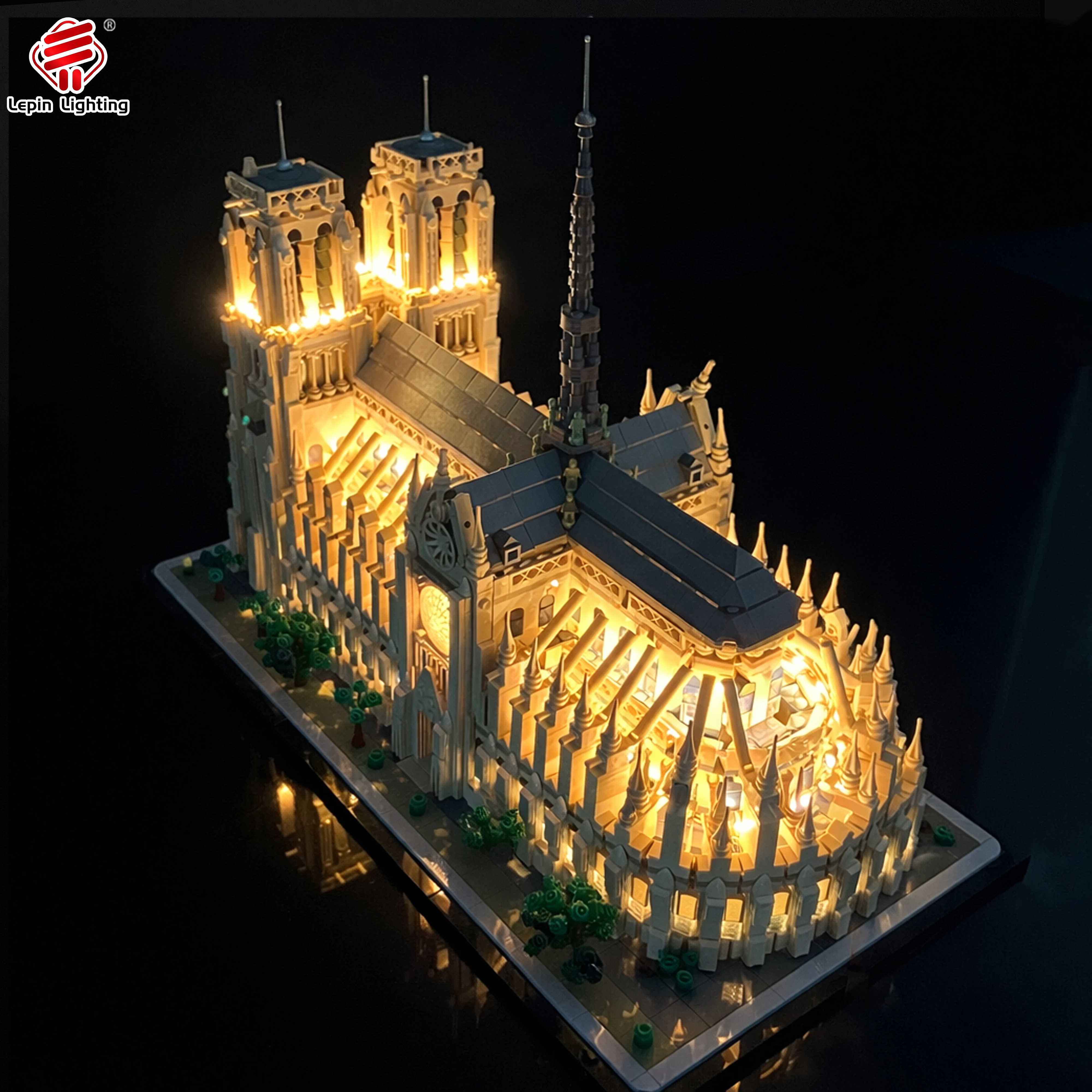 

LED Lighting Kit Compatible with 21061 Notre-Dame Cathedral Building Blocks Model Decorative Light Set for Display (Lights Only)