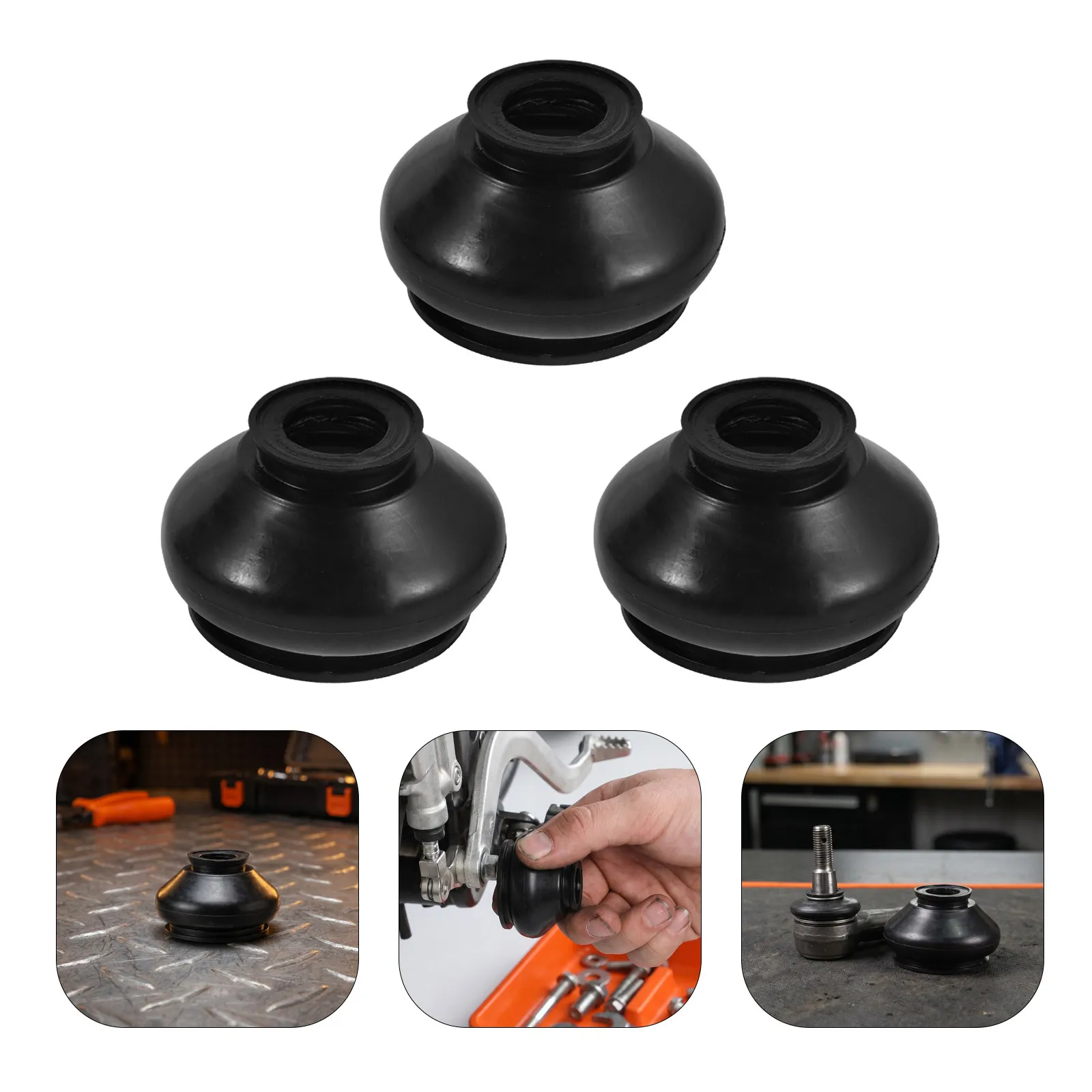 10Pcs Motorcycle Rubber Ball Joint Dust Boot Cover High Strength Tie Rod End Protective Sleeve Steering Arm Joint Replacement