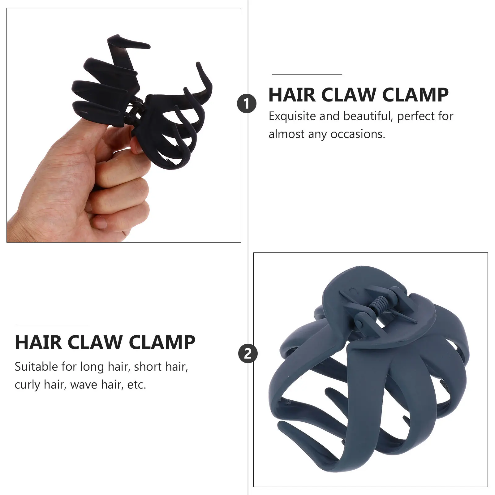 

7Pcs Octopus Hair Claw Clip High Quality Shiny Finish Hair Grip Clamp for Daily Wear Party Celebration Styling Tool