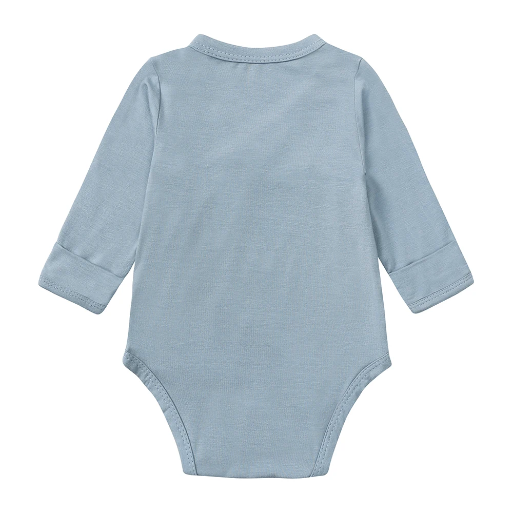 2026 neugeborenen Jungen Mädchen Strampler Bambus Faser Strampler Langarm Unisex Kleinkind Atmungsaktive Kleidung Koreanische Infant Body 0-24 M – Detail 5